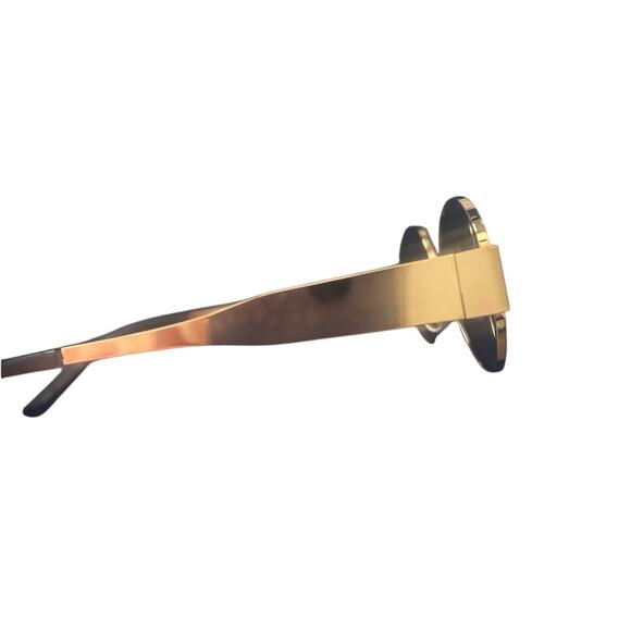 New With Box EBJDE Wire Rimmed Gold Tone Sunglasses with Pouch & Cleaning Cloth - Picture 4 of 4